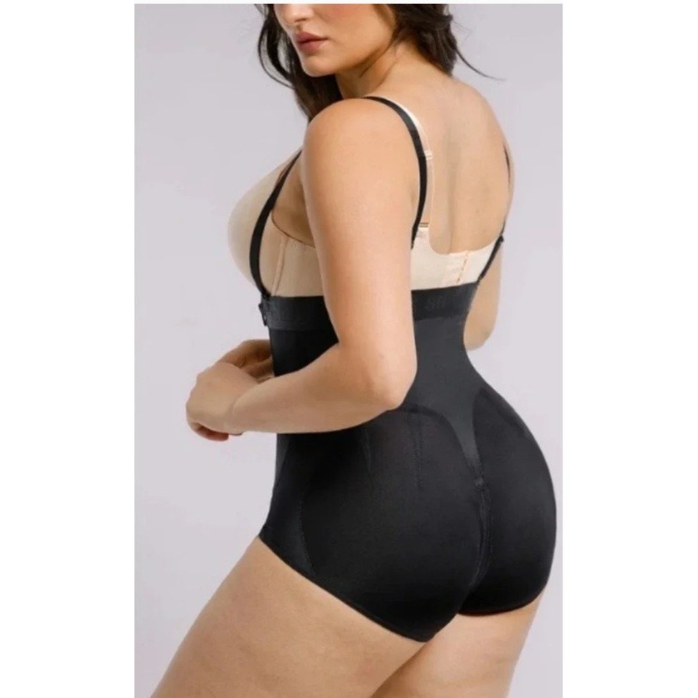 Shapellx SilkSculpt Zipper High-Waisted Brief Bodysuit 4XL Black Tummy Control - Picture 2 of 14